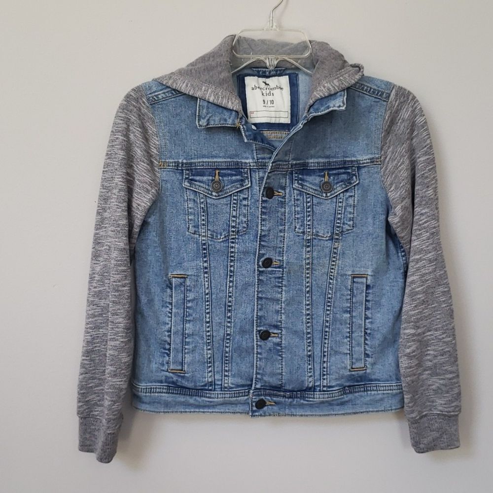 Abercrombie Kids Jacket 9/10 Denim Coat Hoodie Sweatshirt